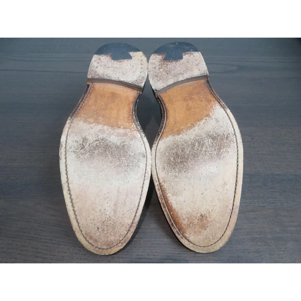 Allen Edmonds Norwich Shoes Mens Size 9 D Brown Monk Strap Made USA Leather
